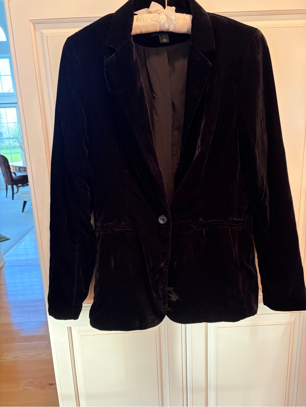 Halogen Black Velvet Single-Button Blazer